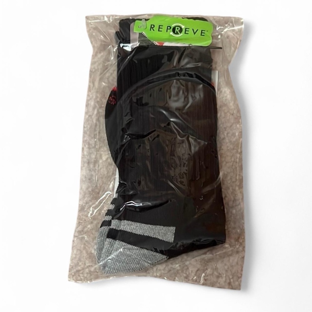 Pocket Socks Crew Security Travel Socks Black M NWT